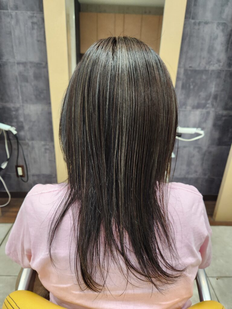 白髪ぼかしハイライト
